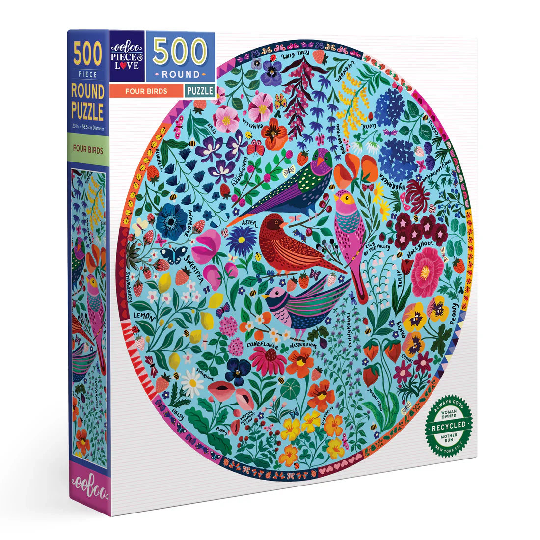 500 PC Four Bird Round Puzzle
