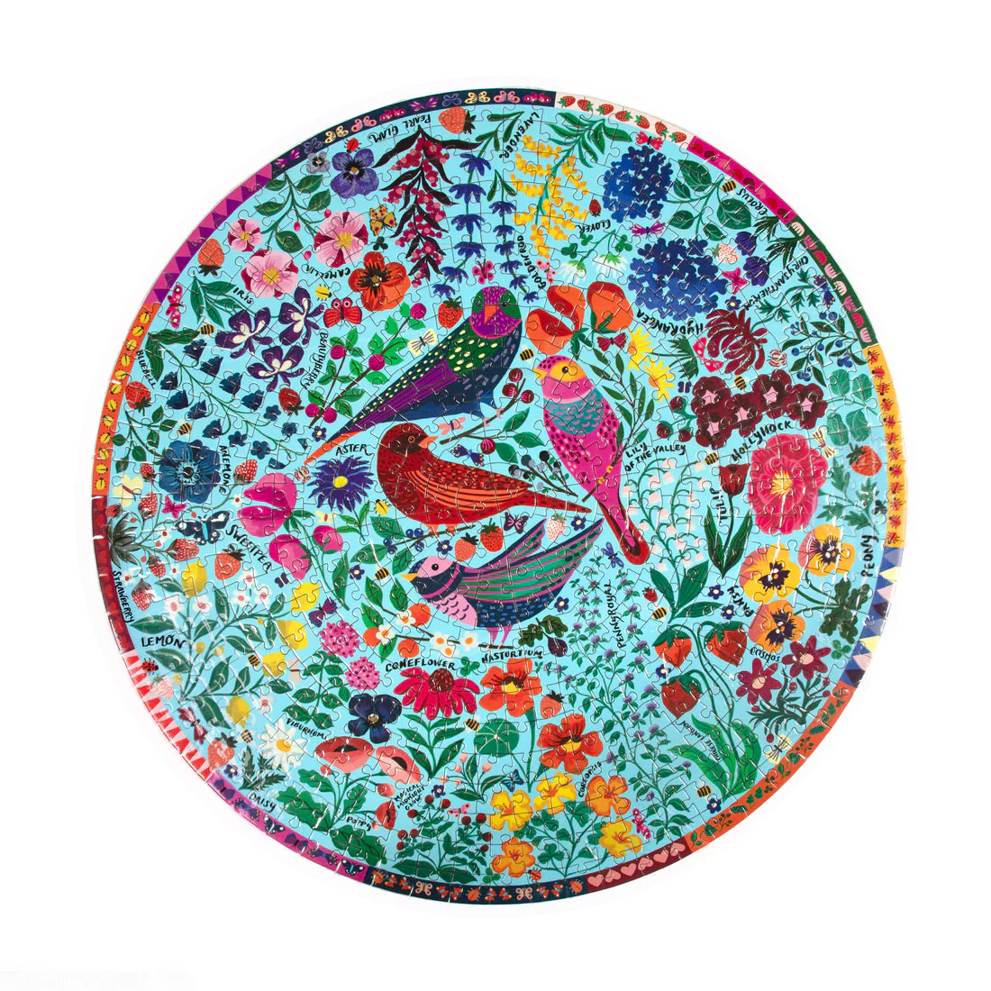 500 PC Four Bird Round Puzzle - Image 2