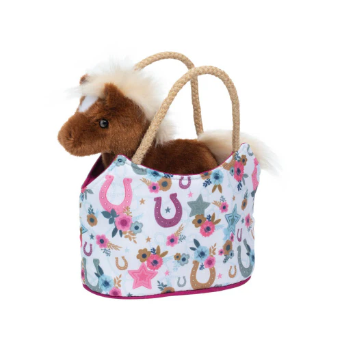Boho Horseshoe Sassy Sak With Brown Horse