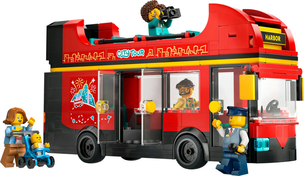 City Red Double-Decker Sightseeing Bus - Image 2