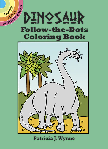 Dinosaur Follow-The-Dots Coloring Book