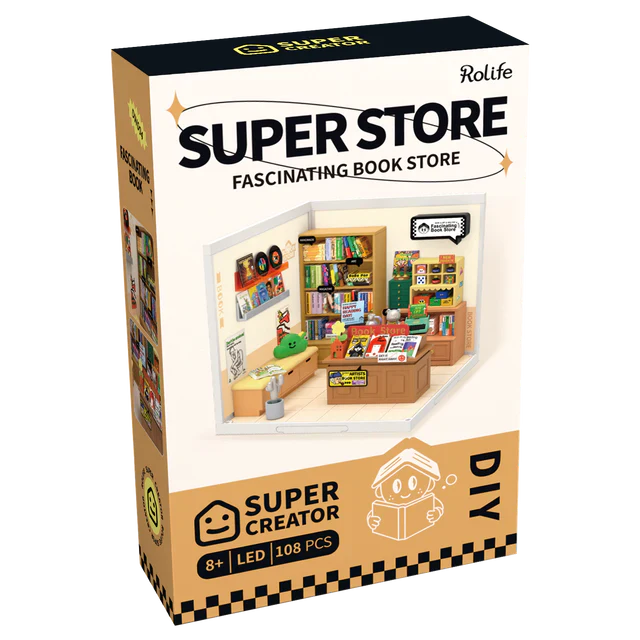 Fascinating Book Store Miniature Kit