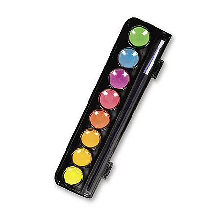 Neon Glow Watercolor Paint Discs