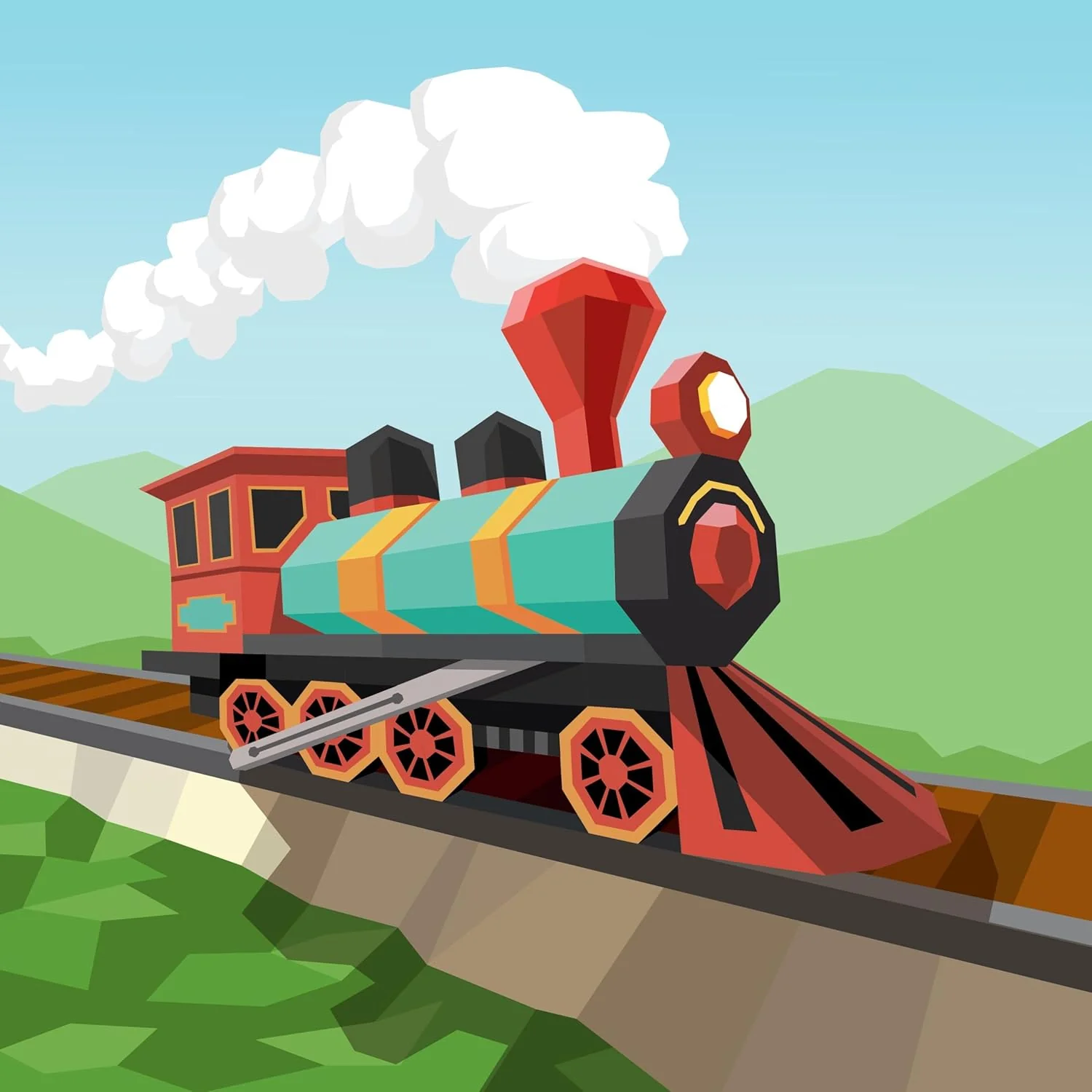 Trucks, Trains & More Paint By Sticker Kids Book - Image 3