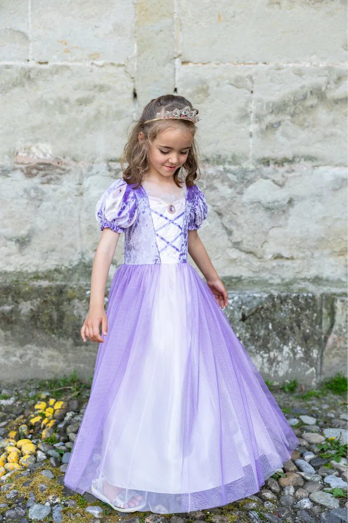Velvety Soft One Upon A Tower Princess Dress Size 3-4 - Image 3